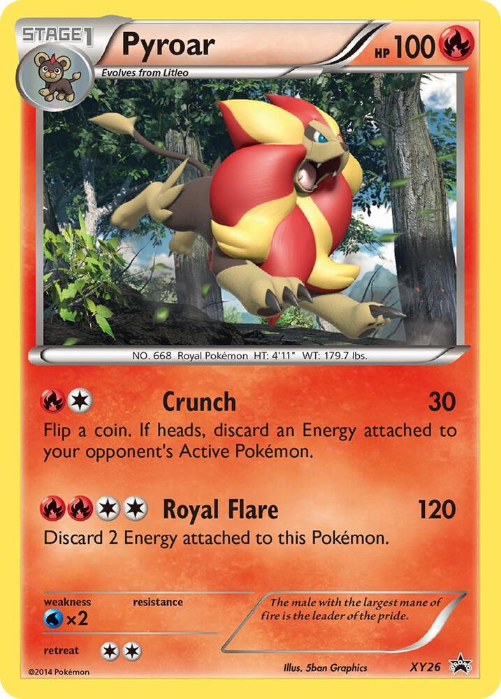 Pyroar XY26 card from XY Promos