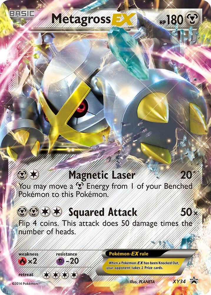Metagross EX (Shiny) XY34 card from XY Promos