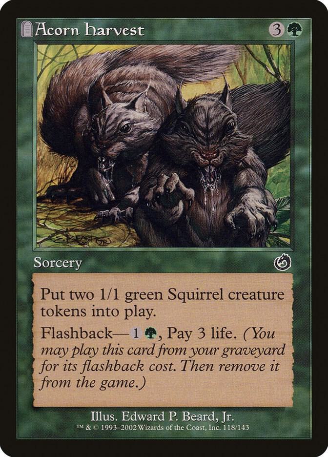Acorn Harvest 118 card from Torment