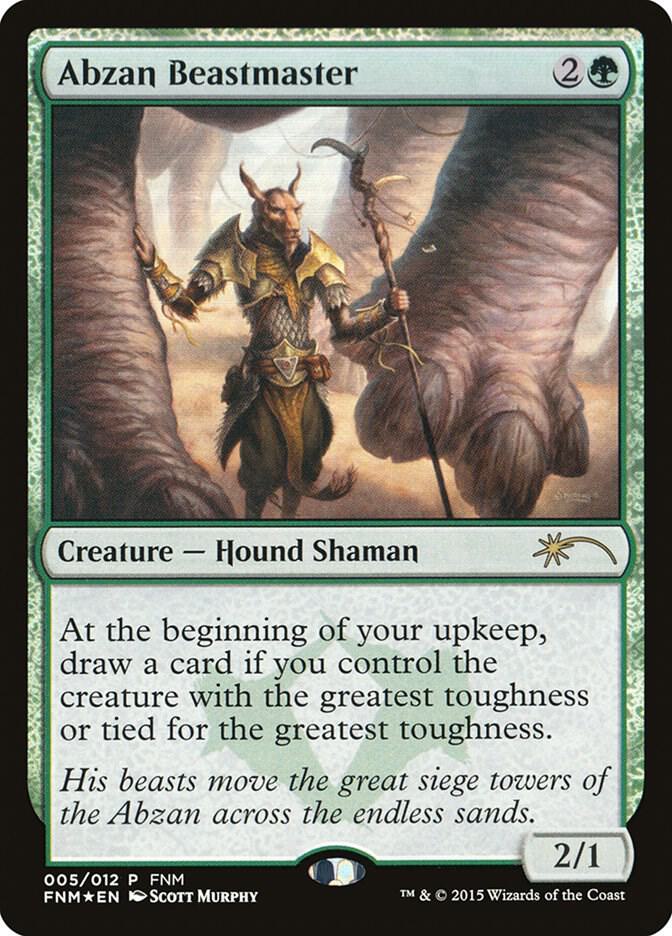 Abzan Beastmaster 5 card from FNM Promos