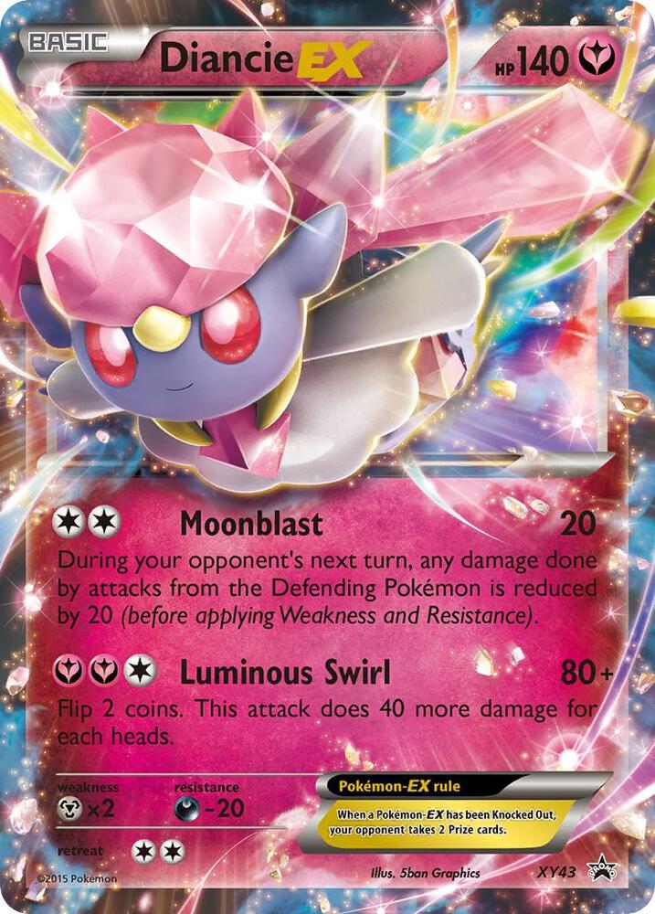 Diancie EX XY43 card from XY Promos