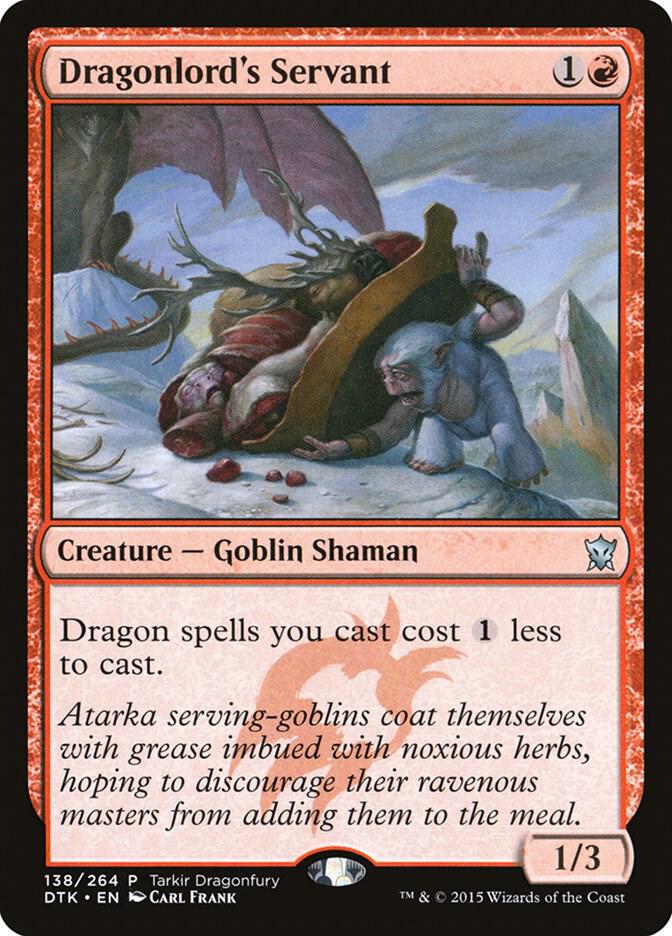 Dragonlord's Servant 138 card from Tarkir Dragonfury Promos