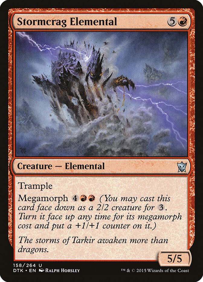 Stormcrag Elemental 158 card from Dragons of Tarkir