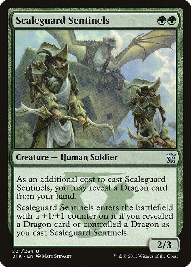 Scaleguard Sentinels 201 card from Dragons of Tarkir