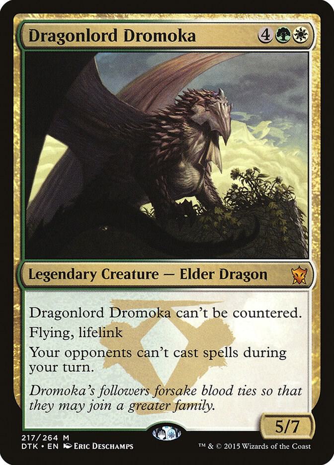 Dragonlord Dromoka 217 card from Dragons of Tarkir
