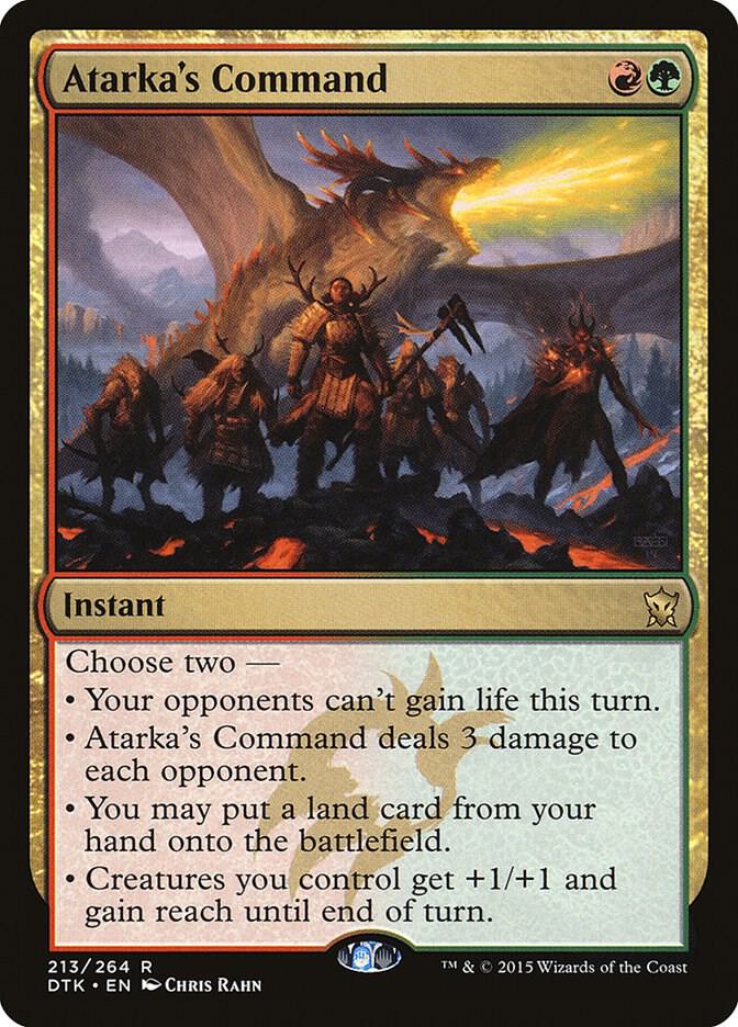 Atarka's Command 213 card from Dragons of Tarkir
