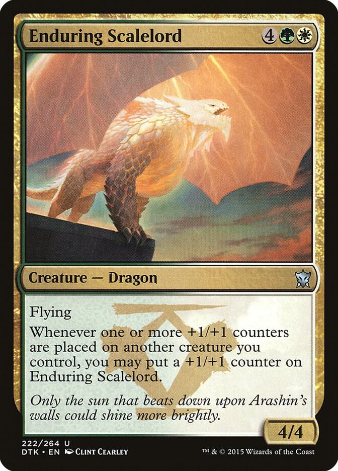 Enduring Scalelord 222 card from Dragons of Tarkir
