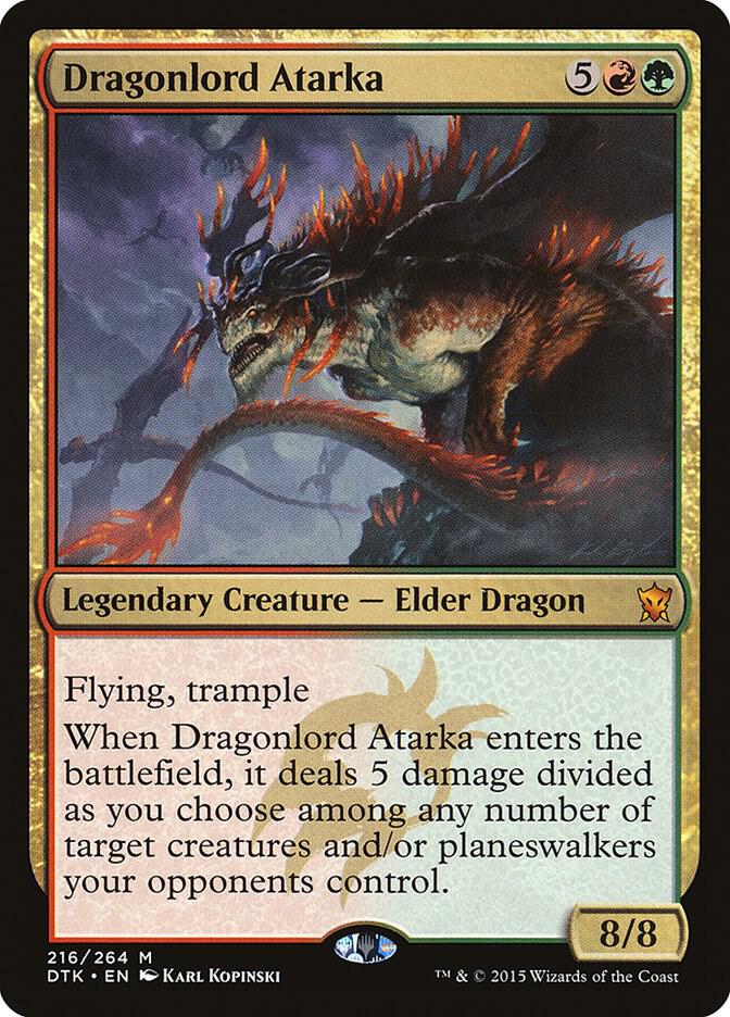 Dragonlord Atarka 216 card from Dragons of Tarkir