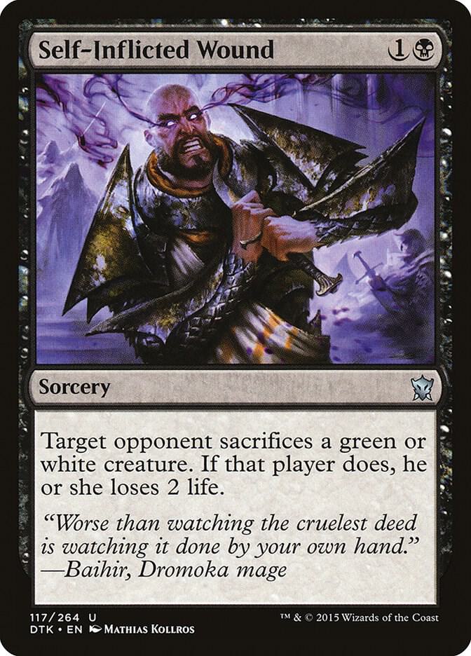Self-Inflicted Wound 117 card from Dragons of Tarkir