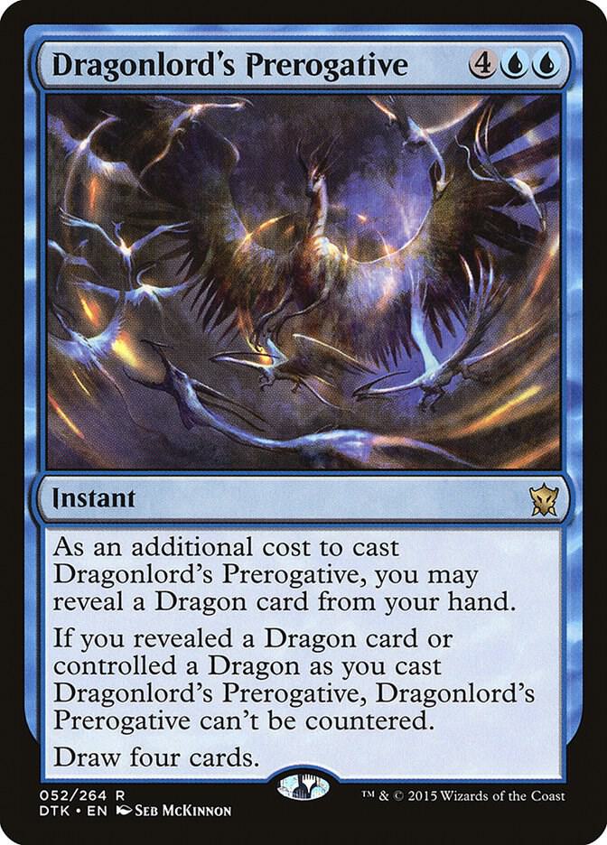 Dragonlord's Prerogative 52 card from Dragons of Tarkir