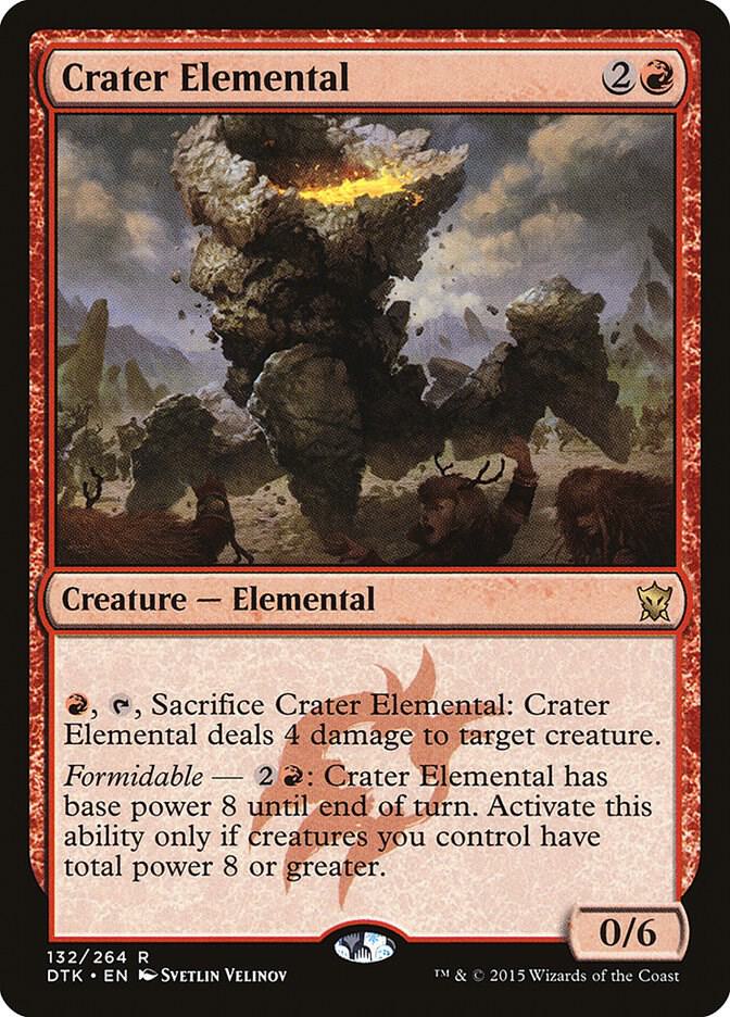 Crater Elemental 132 card from Dragons of Tarkir