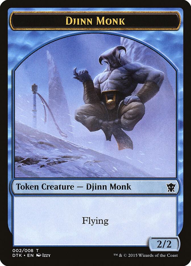 Djinn Monk Token 2 card from Dragons of Tarkir