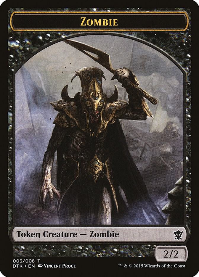 Zombie Token 3 card from Dragons of Tarkir