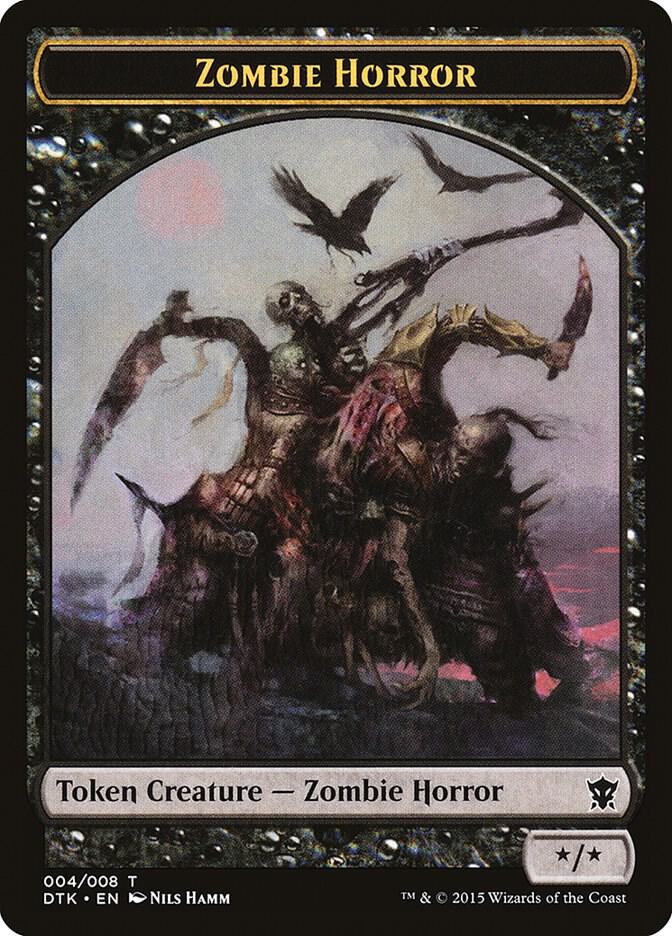 Zombie Horror Token 4 card from Dragons of Tarkir