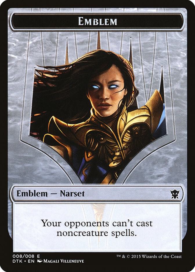 Emblem - Narset Transcendent 8 card from Dragons of Tarkir