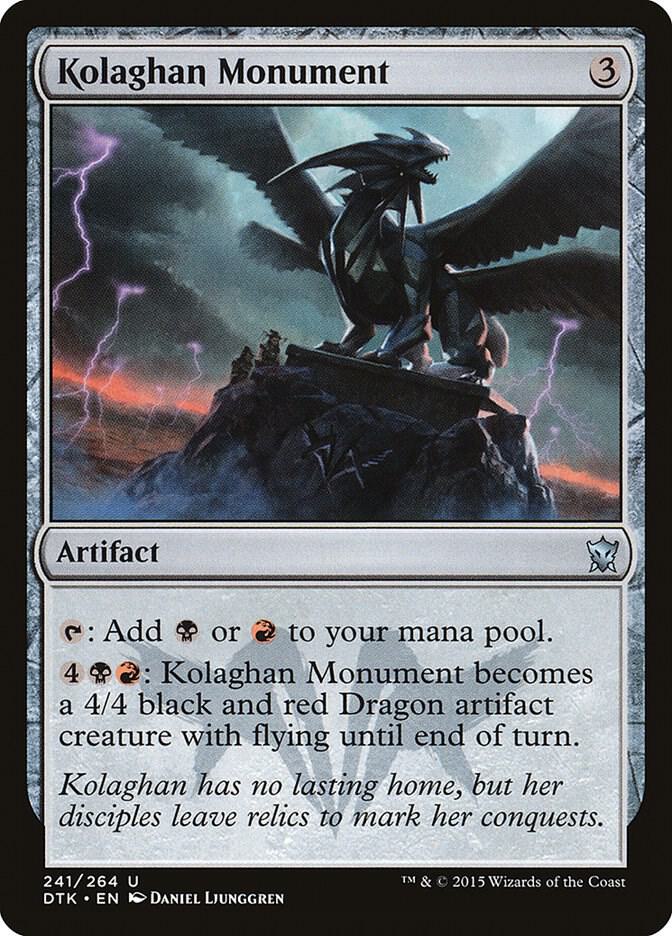 Kolaghan Monument 241 card from Dragons of Tarkir