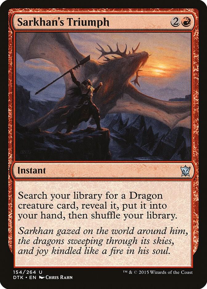 Sarkhan's Triumph 154 card from Dragons of Tarkir