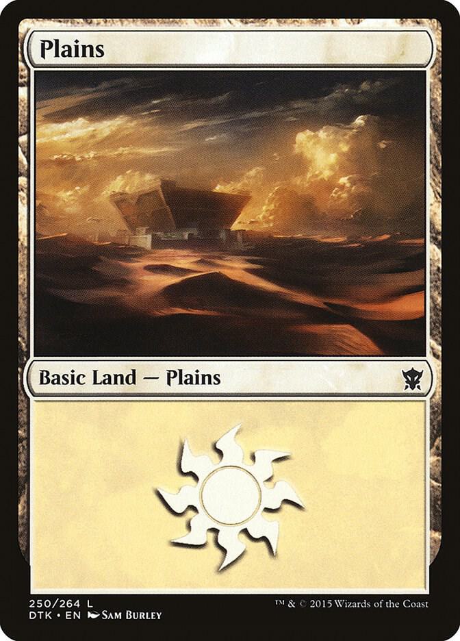 Plains 250 card from Dragons of Tarkir
