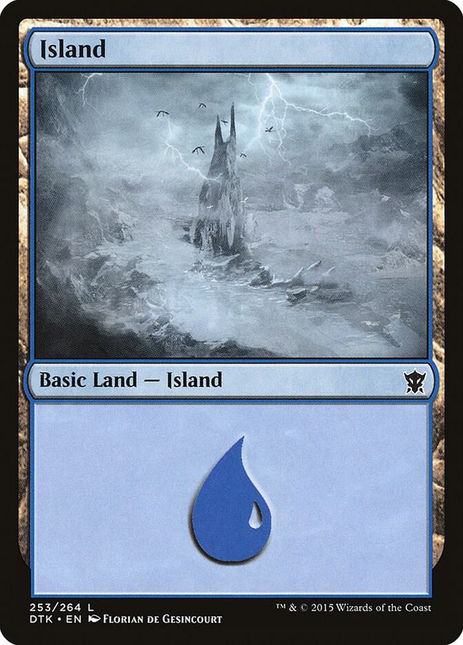Island 253 card from Dragons of Tarkir