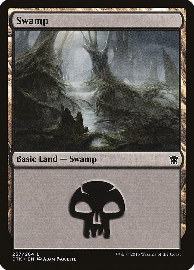 Swamp 257 card from Dragons of Tarkir