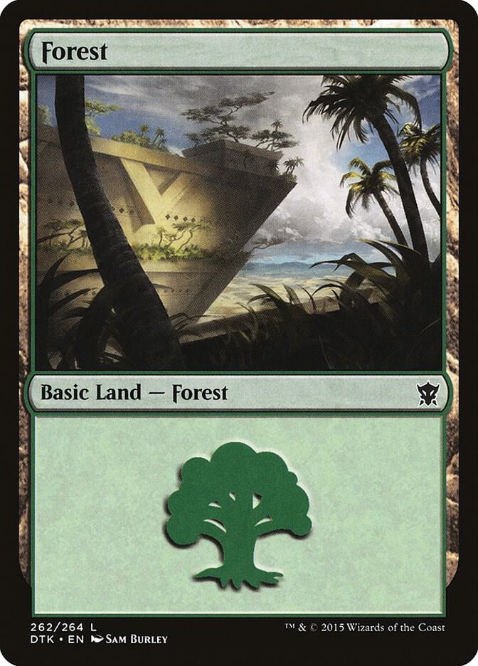 Forest 262 card from Dragons of Tarkir