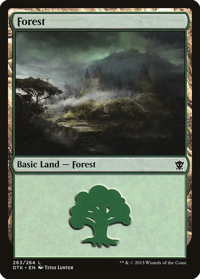 Forest 263 card from Dragons of Tarkir