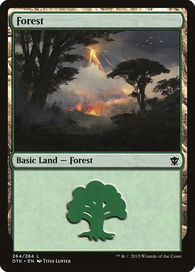 Forest 264 card from Dragons of Tarkir