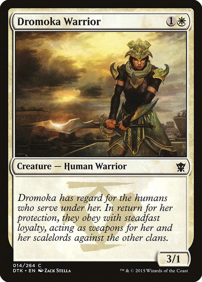Dromoka Warrior 14 card from Dragons of Tarkir