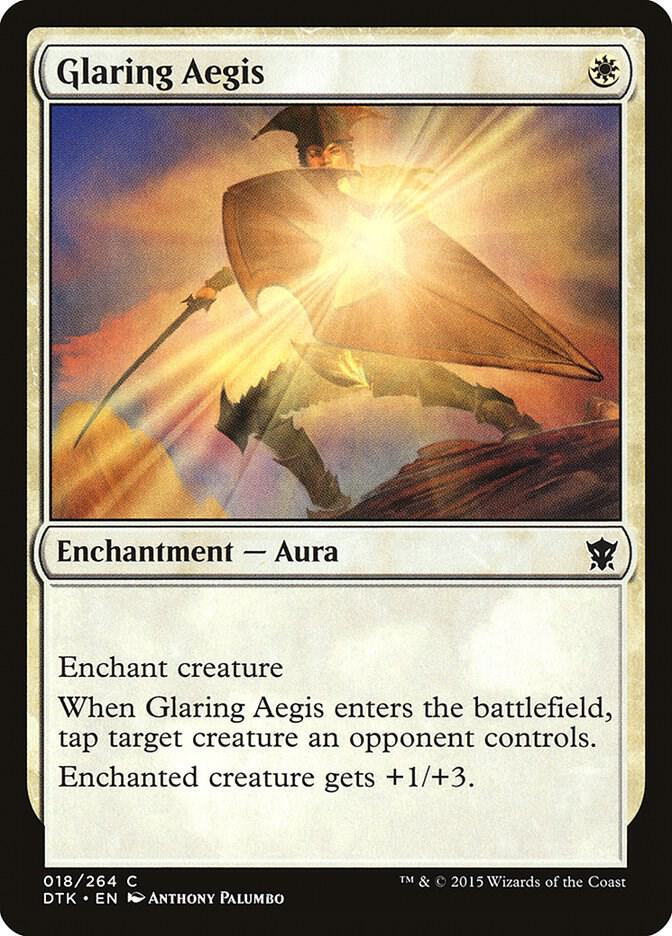 Glaring Aegis 18 card from Dragons of Tarkir
