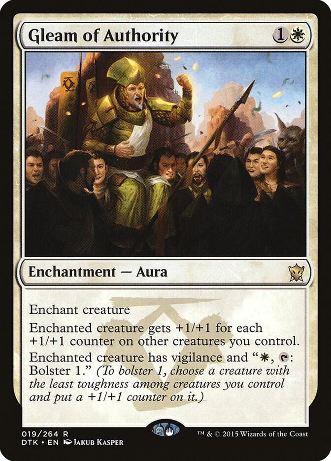 Gleam of Authority 19 card from Dragons of Tarkir