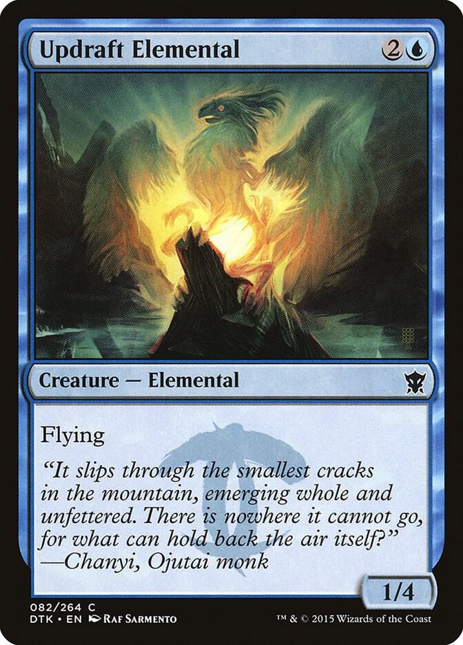 Updraft Elemental 82 card from Dragons of Tarkir