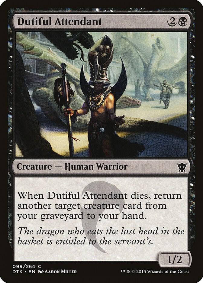 Dutiful Attendant 99 card from Dragons of Tarkir