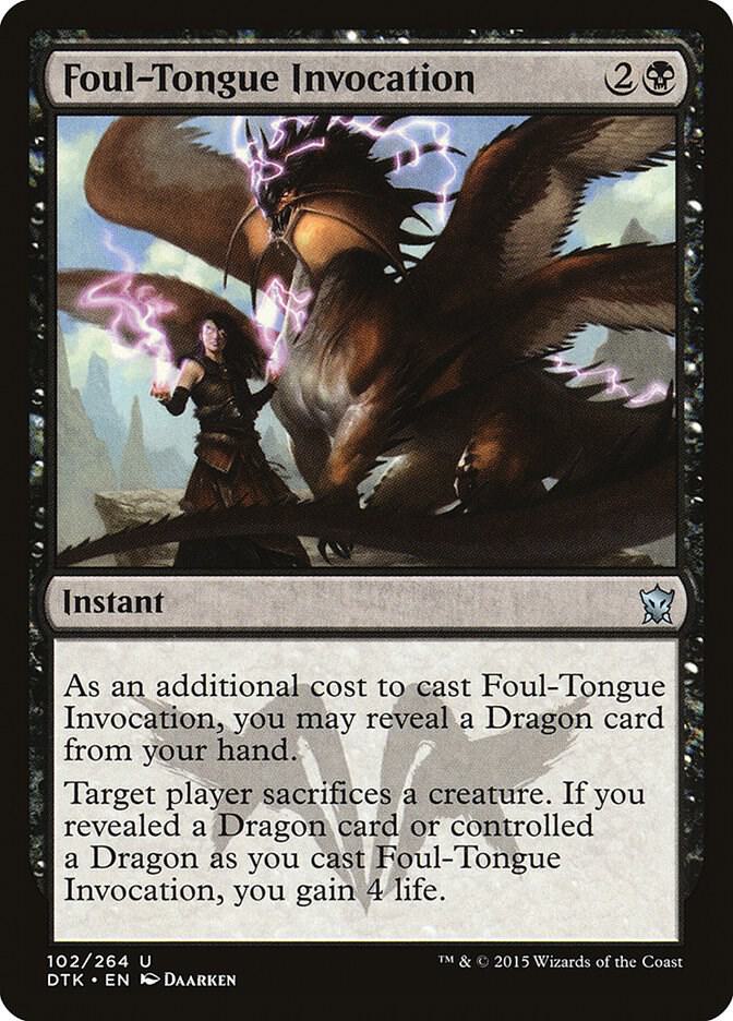 Foul-Tongue Invocation 102 card from Dragons of Tarkir