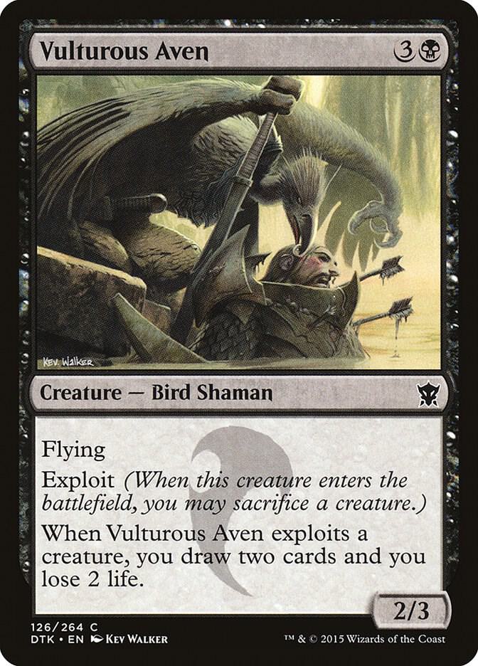 Vulturous Aven 126 card from Dragons of Tarkir