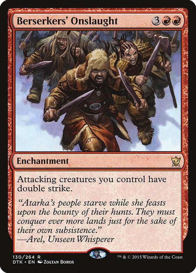Berserkers' Onslaught 130 card from Dragons of Tarkir