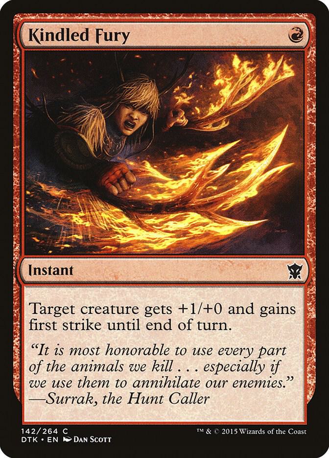Kindled Fury 142 card from Dragons of Tarkir