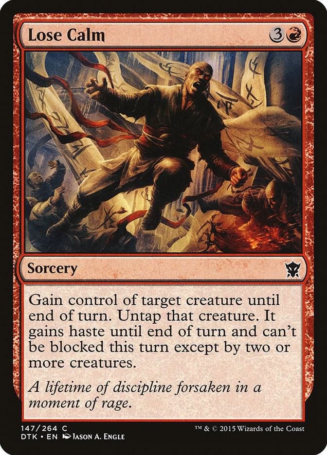 Lose Calm 147 card from Dragons of Tarkir