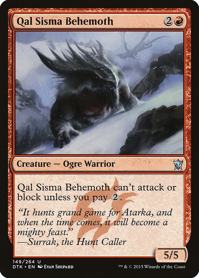 Qal Sisma Behemoth 149 card from Dragons of Tarkir
