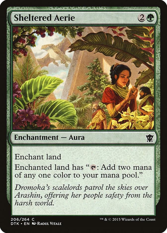 Sheltered Aerie 206 card from Dragons of Tarkir