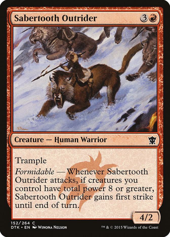 Sabertooth Outrider 152 card from Dragons of Tarkir