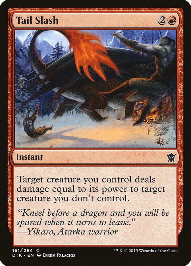 Tail Slash 161 card from Dragons of Tarkir