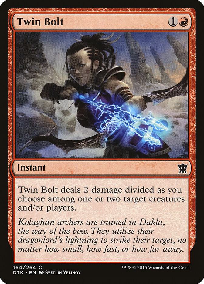 Twin Bolt 164 card from Dragons of Tarkir