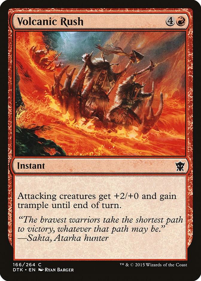 Volcanic Rush 166 card from Dragons of Tarkir
