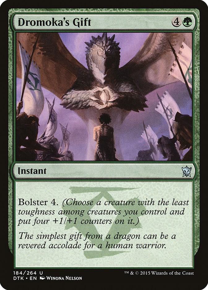 Dromoka's Gift 184 card from Dragons of Tarkir