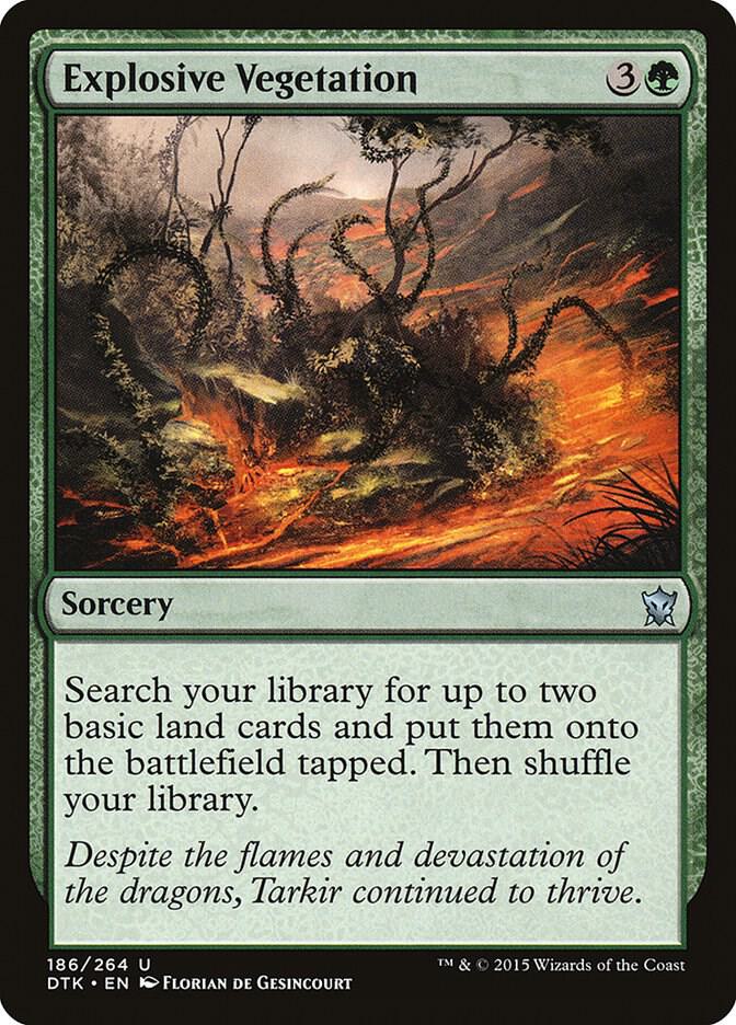 Explosive Vegetation 186 card from Dragons of Tarkir