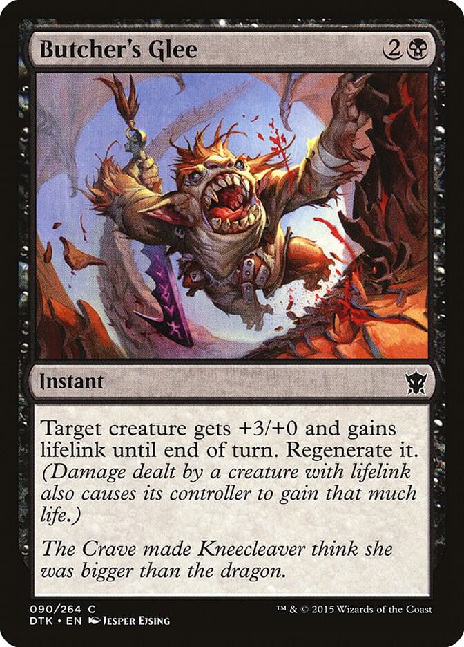 Butcher's Glee 90 card from Dragons of Tarkir