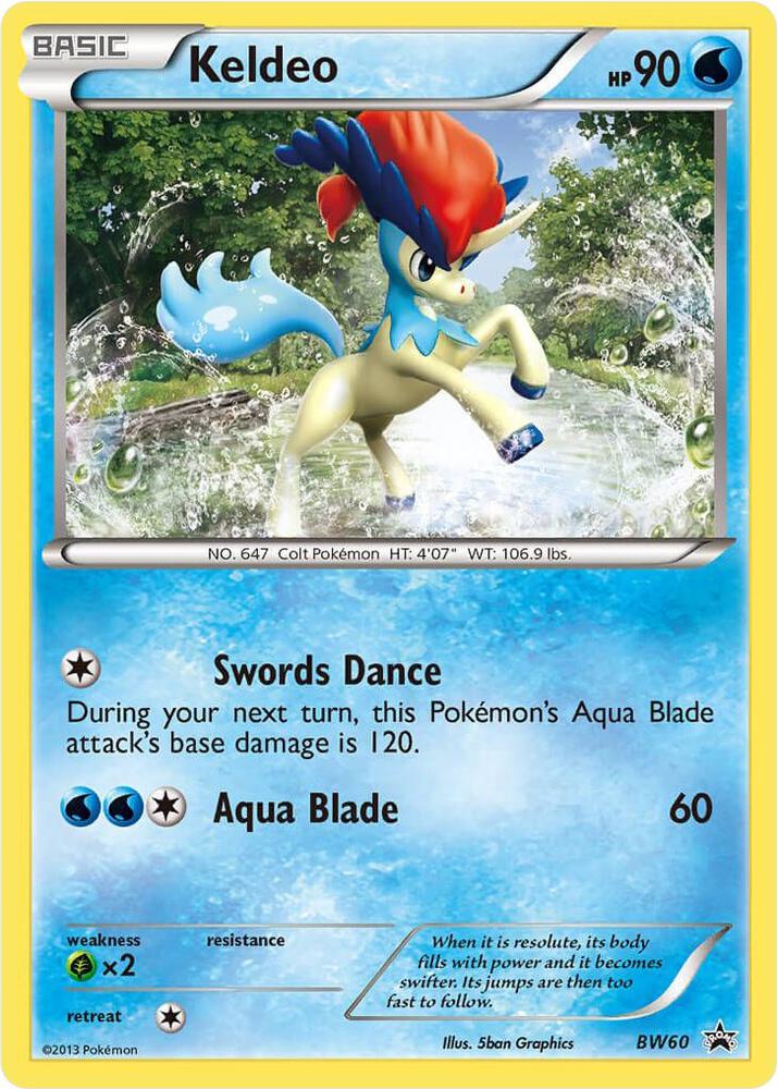Keldeo BW60 card from Black and White Promos