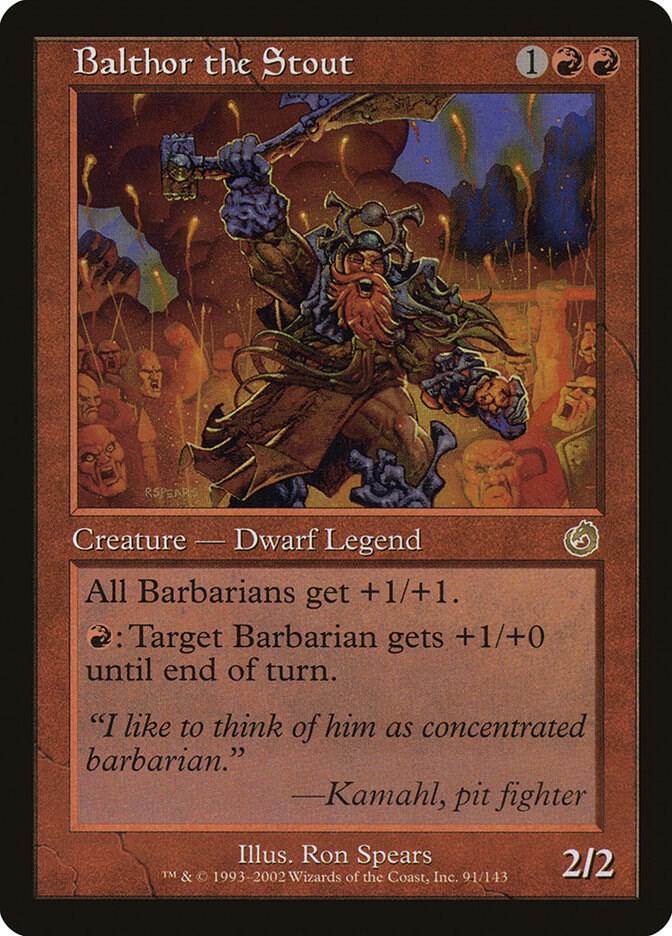 Balthor the Stout 91 card from Torment