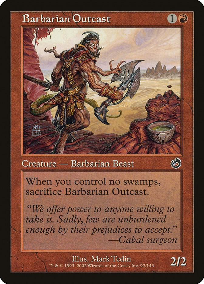 Barbarian Outcast 92 card from Torment