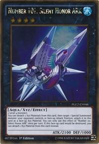 Number 101: Silent Honor ARK PGL2-EN046 card from Premium Gold: Return of the Bling
